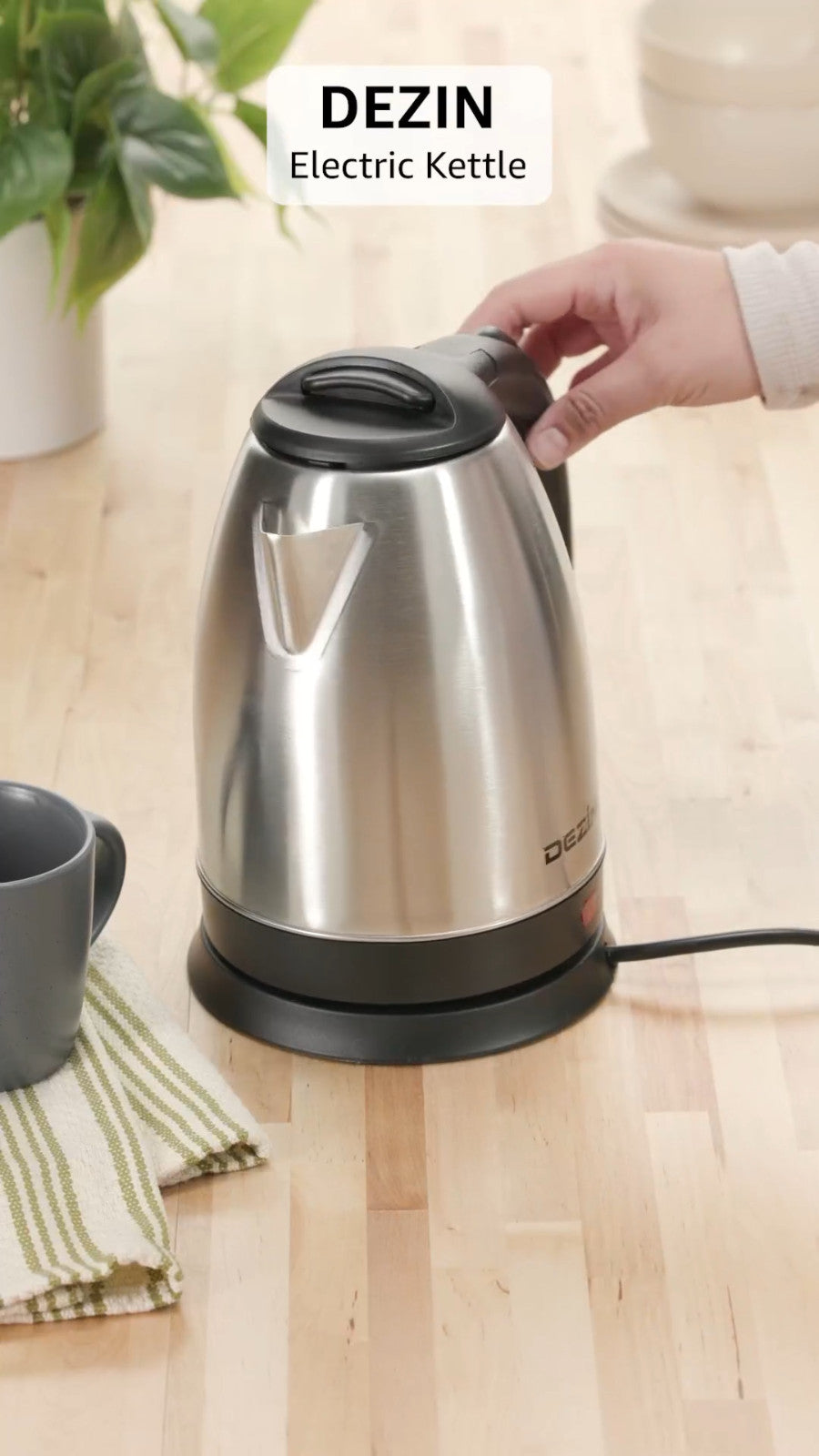 Electric Kettle 1.8L Stainless Steel 1500W - Detail view