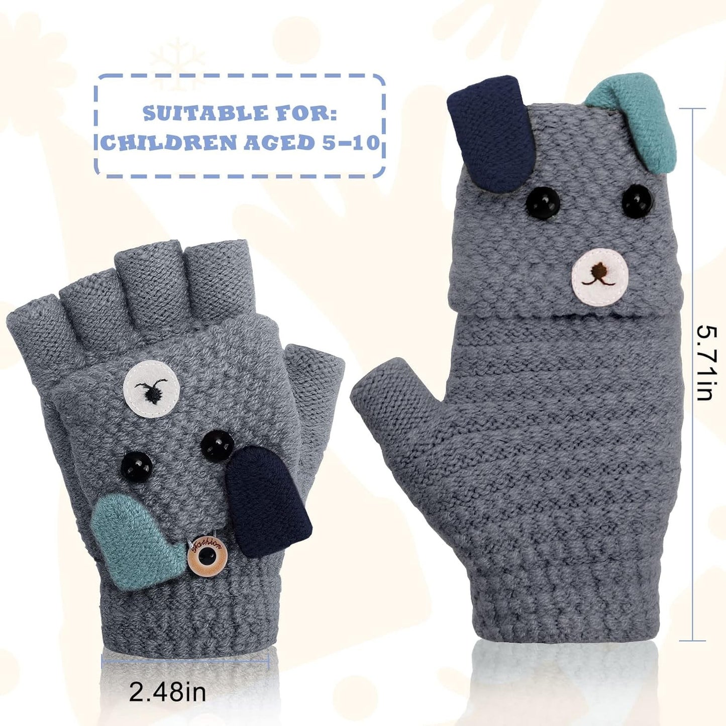 Kids Winter Flip Top Gloves - Image 3