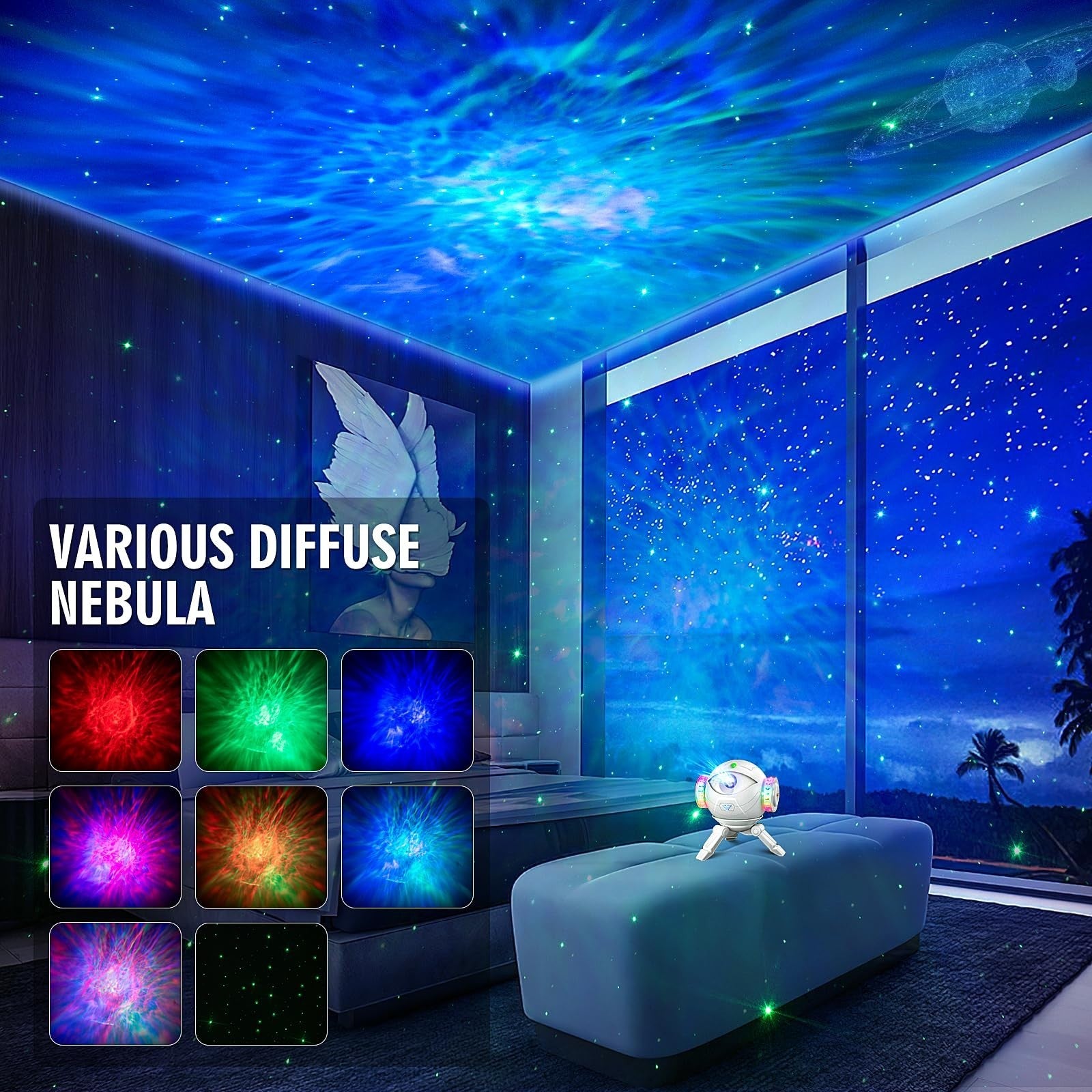 Galaxy Projector Light Bedroom Ceiling Night - Detail view