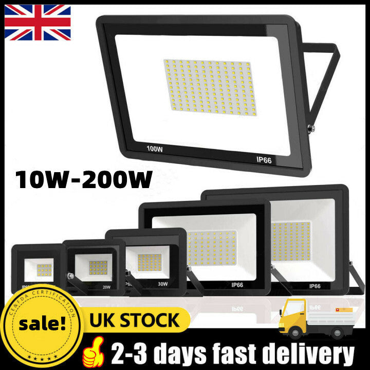 Led Floodlight Outside Light 50W-200W Security - Front view
