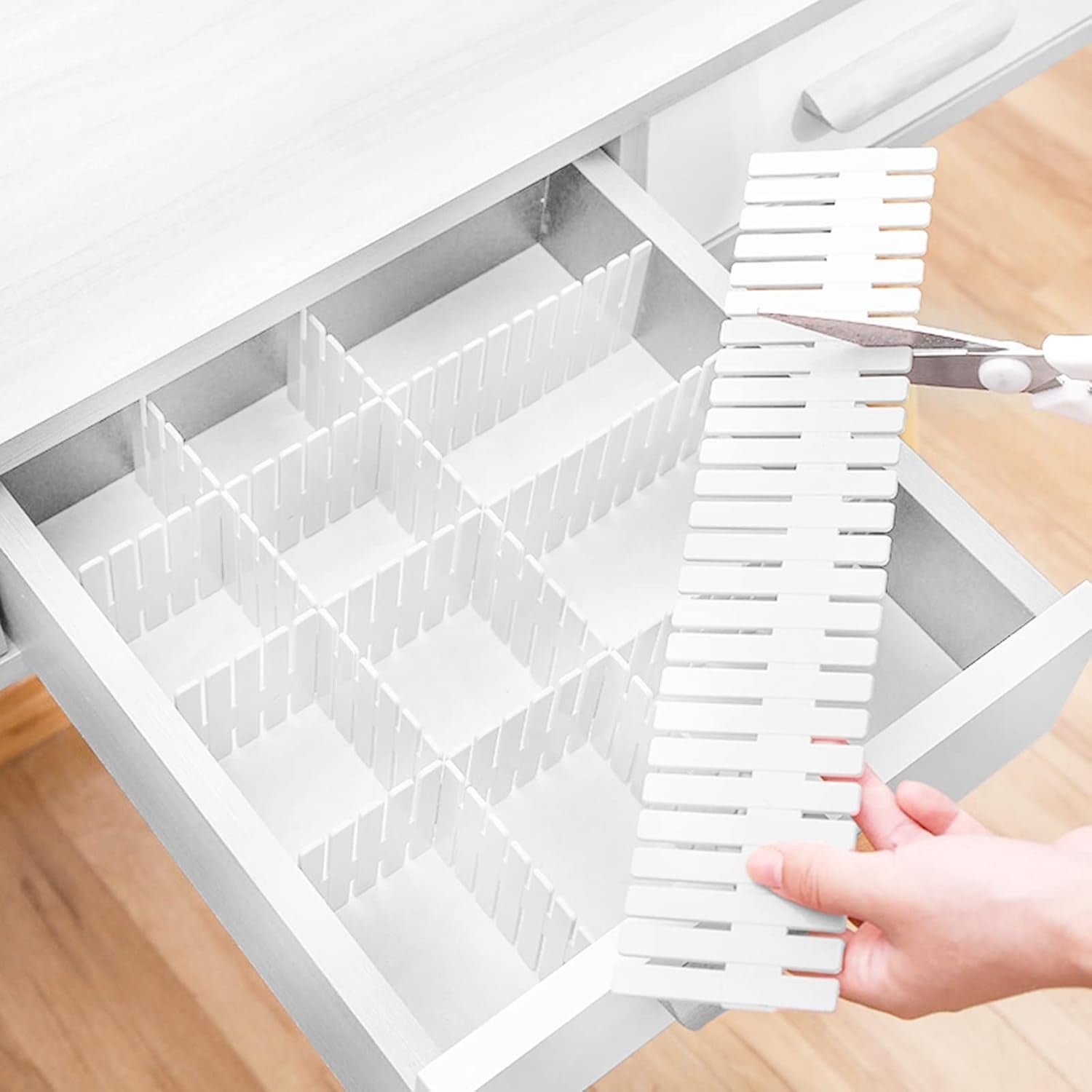 24PCS Drawer Divider Adjustable DIY Draw - Front view