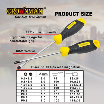 8x Screwdriver Set Magnetic CR-V - Image 6