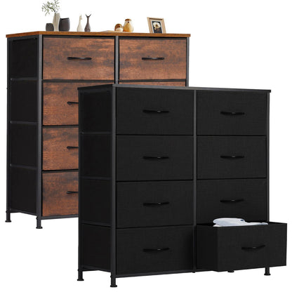 Fabric Chest of Drawers 8 Drawers - Front view