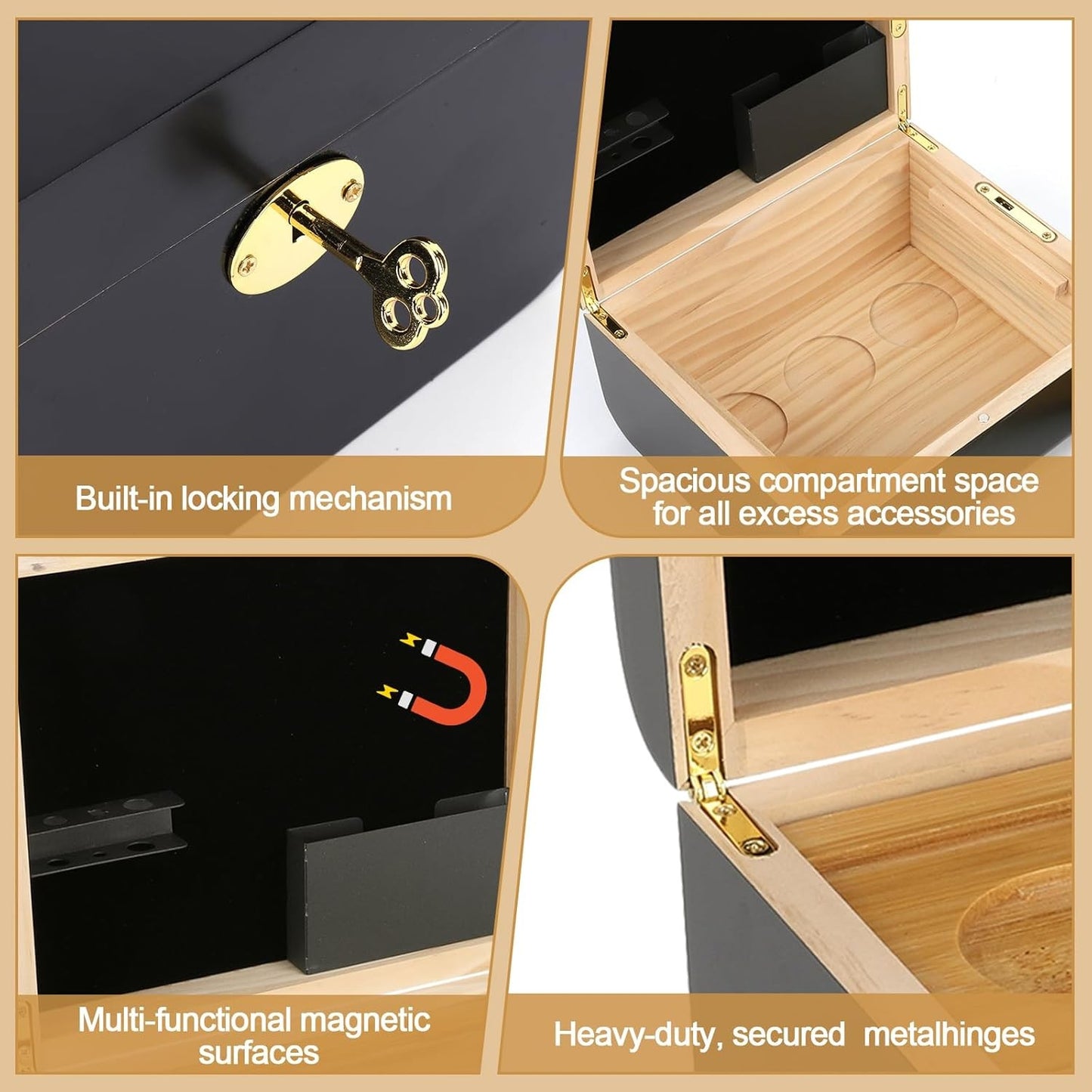 Wooden Stash Box with Rolling - Image 5