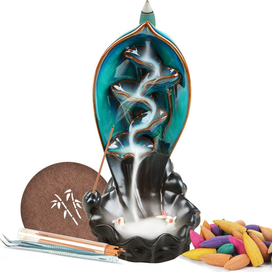 Backflow Incense Burner Holder 60 Cones - Front view