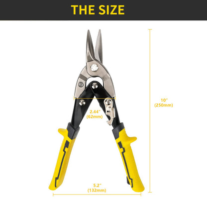 10" Aviation Tin Snip Cr-V Steel Heavy Duty Shear Cutting Sheet Metal Plastic UK