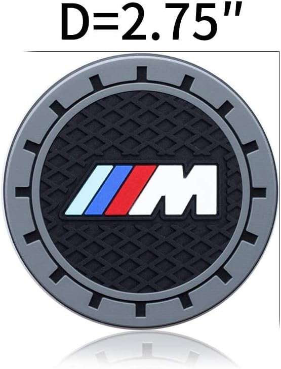 2PCS Car Cup Coaster Anti Slip Insert Pad Holder Mats Interior Accessories Black