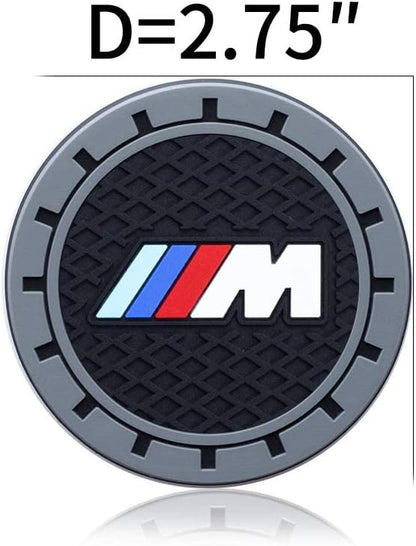 2PCS Car Cup Coaster Anti Slip Insert Pad Holder Mats Interior Accessories Black