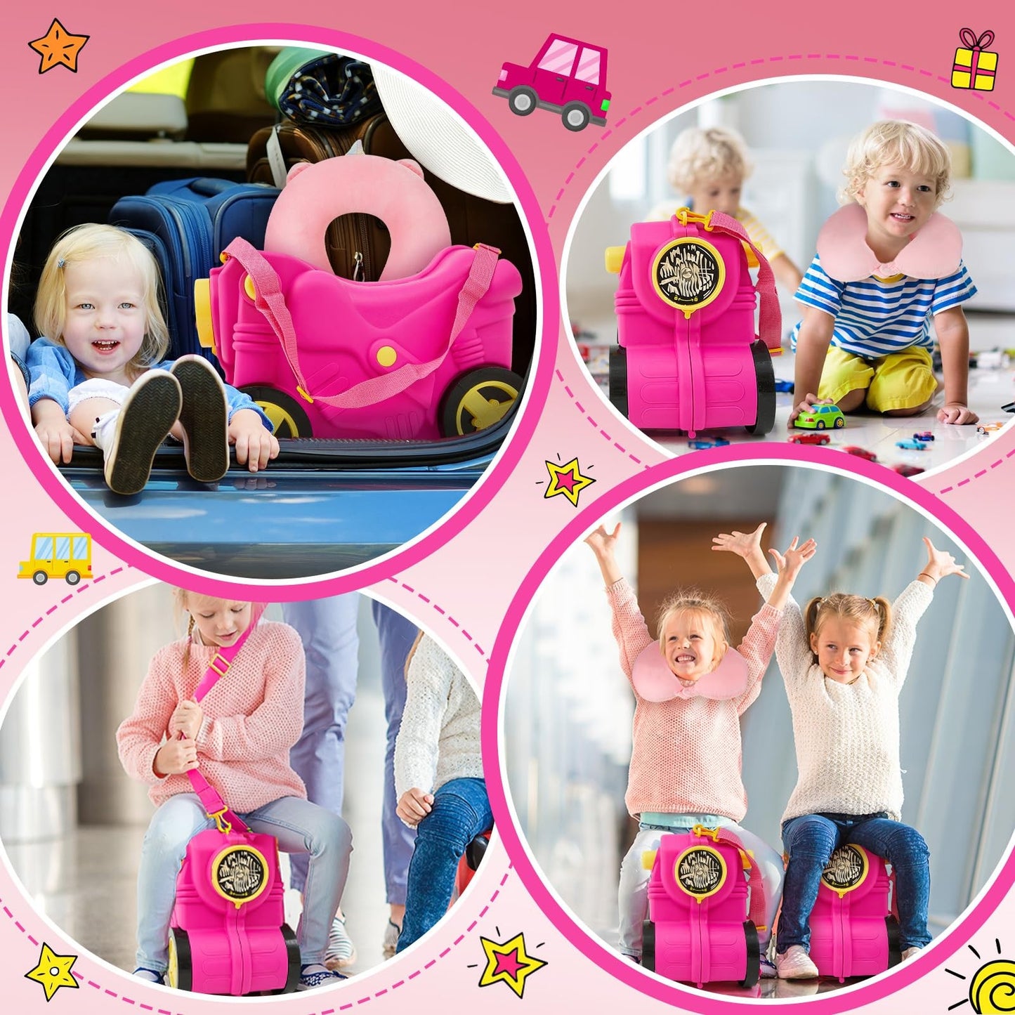 Kid Suitcase Ride On Sit - Image 3