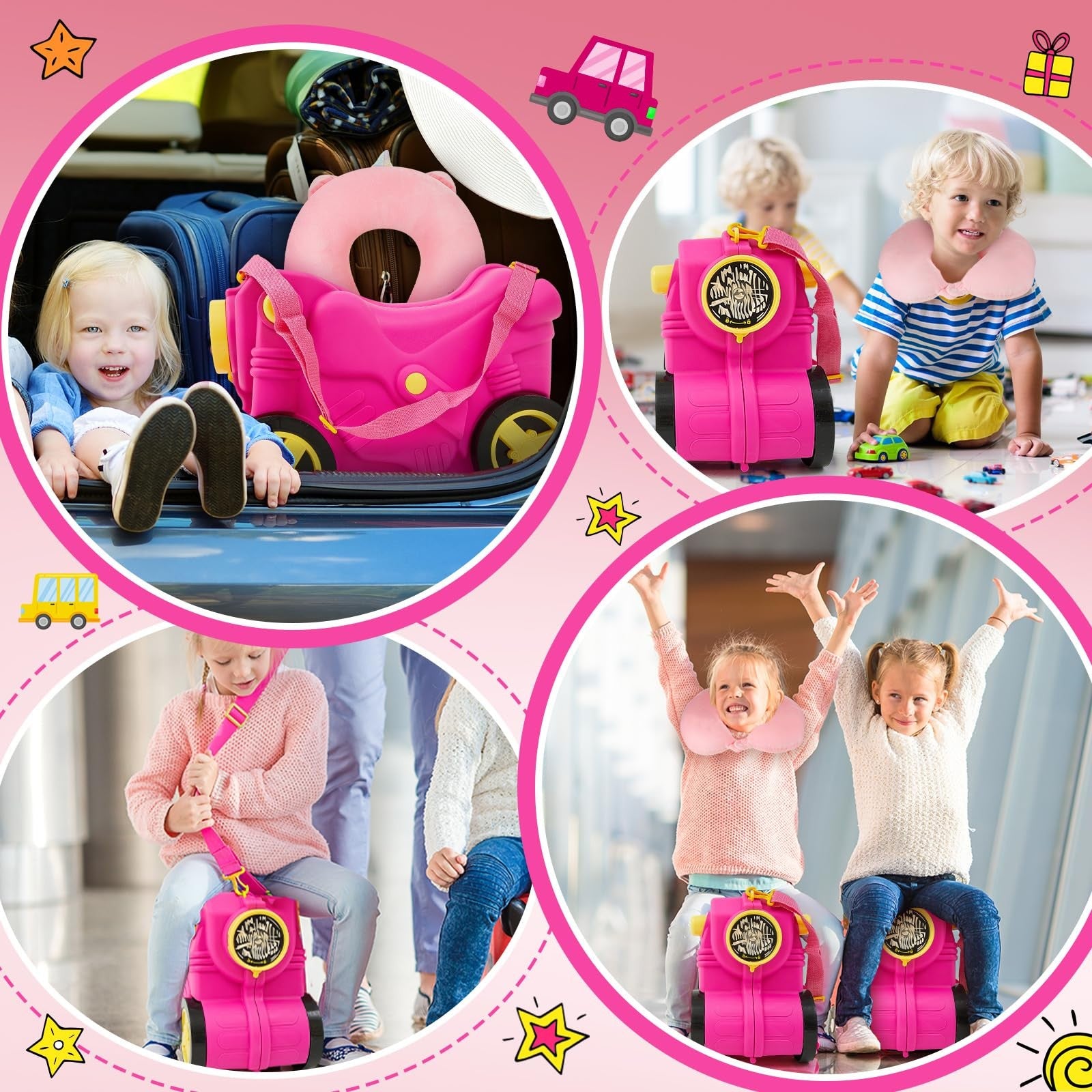 Kid Suitcase Ride On Sit - Image 3