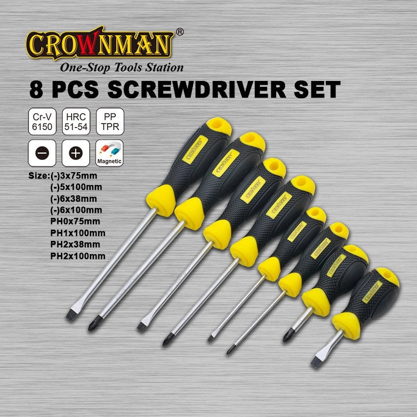 8x Screwdriver Set Magnetic CR-V - Image 3
