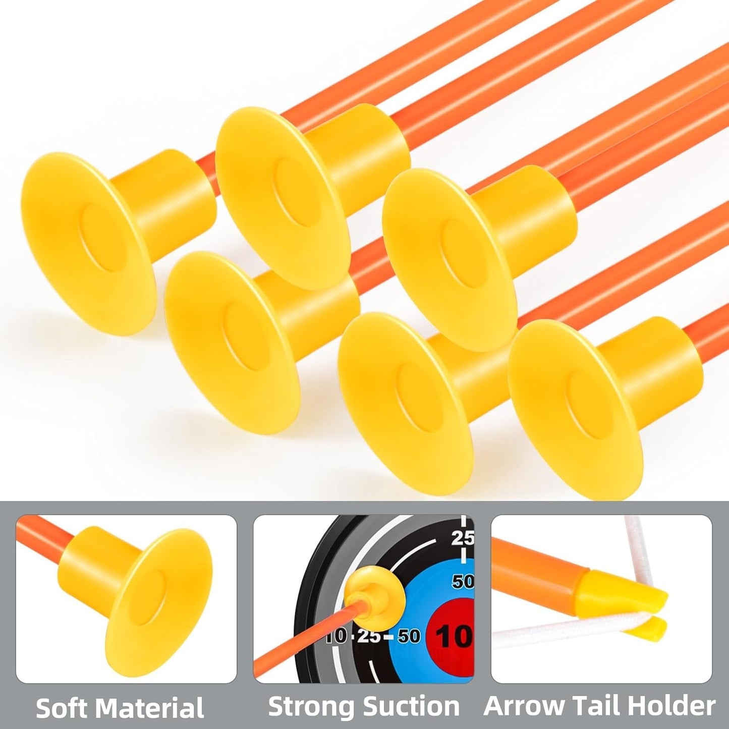 Kids Bow and Arrow Toy Set with LED Lights and Suction Cup Arrows Ages 3-12