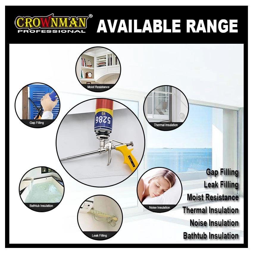 Professional Foam Gun Heavy Duty Applicator Tool Brass Nozzle Ergonomic Grip UK