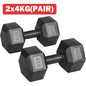 2x2kg/2x2.5kg/2x3kg/2x4kg/2x5kg Hex Dumbbell Weight Set Home Exercise Workout UK