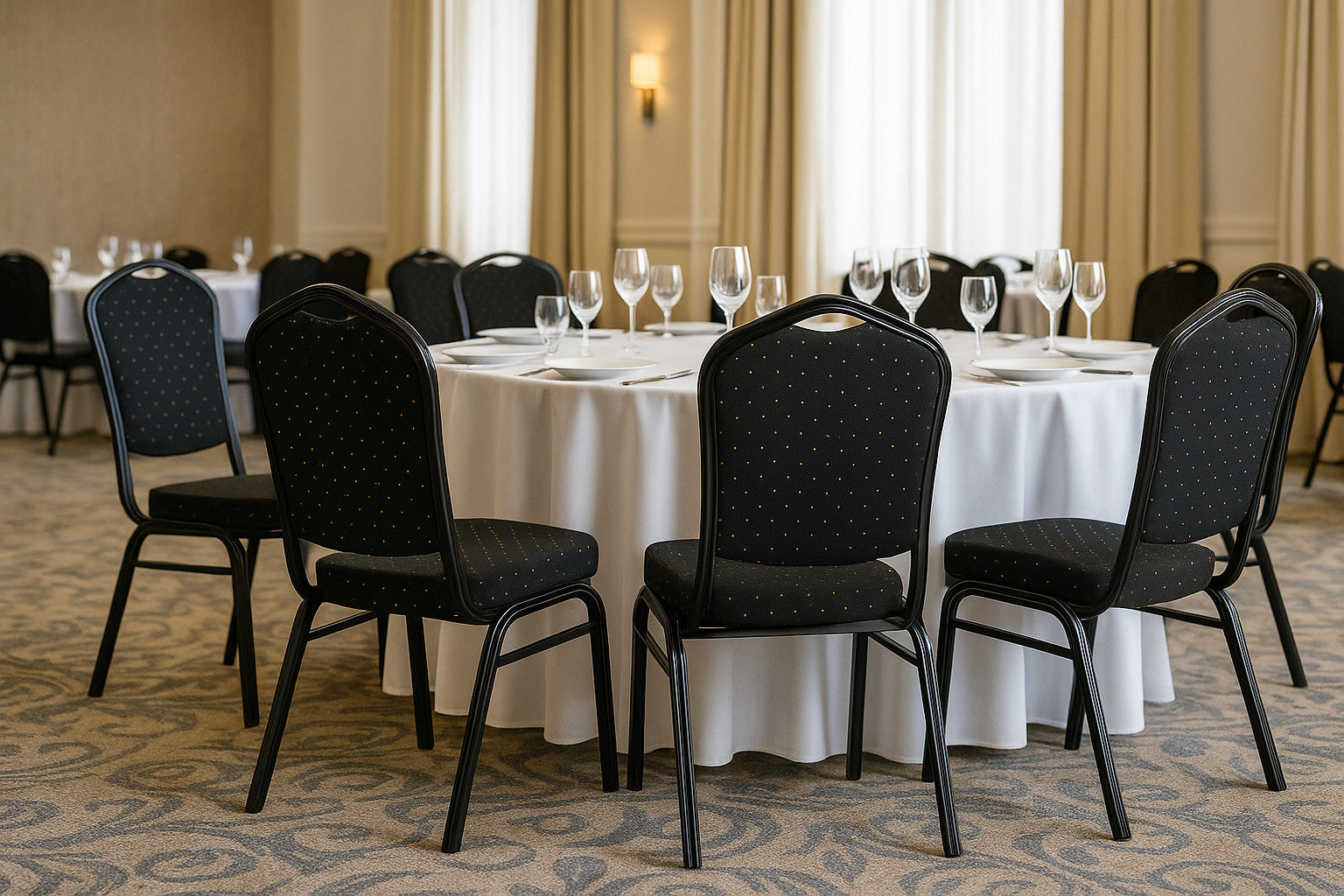 Banqueting Chairs Metal Stacking Dining - Image 6