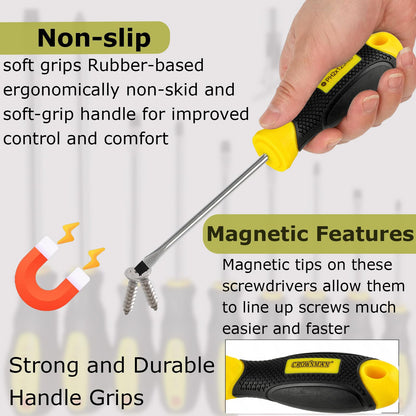 8x Screwdriver Set Magnetic CR-V - Image 4