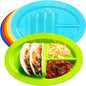 9 Pack Re-usable Taco Holder Plates, - Front view