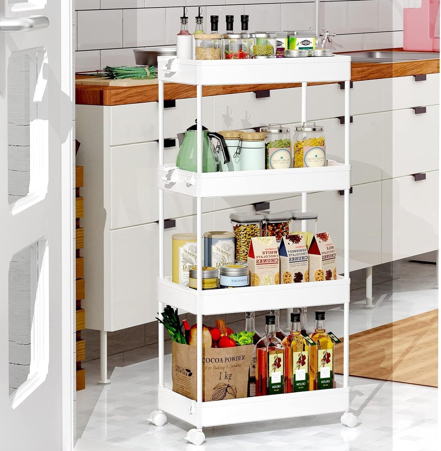 3/4/5 Tier Storage Trolley Cart - Image 3