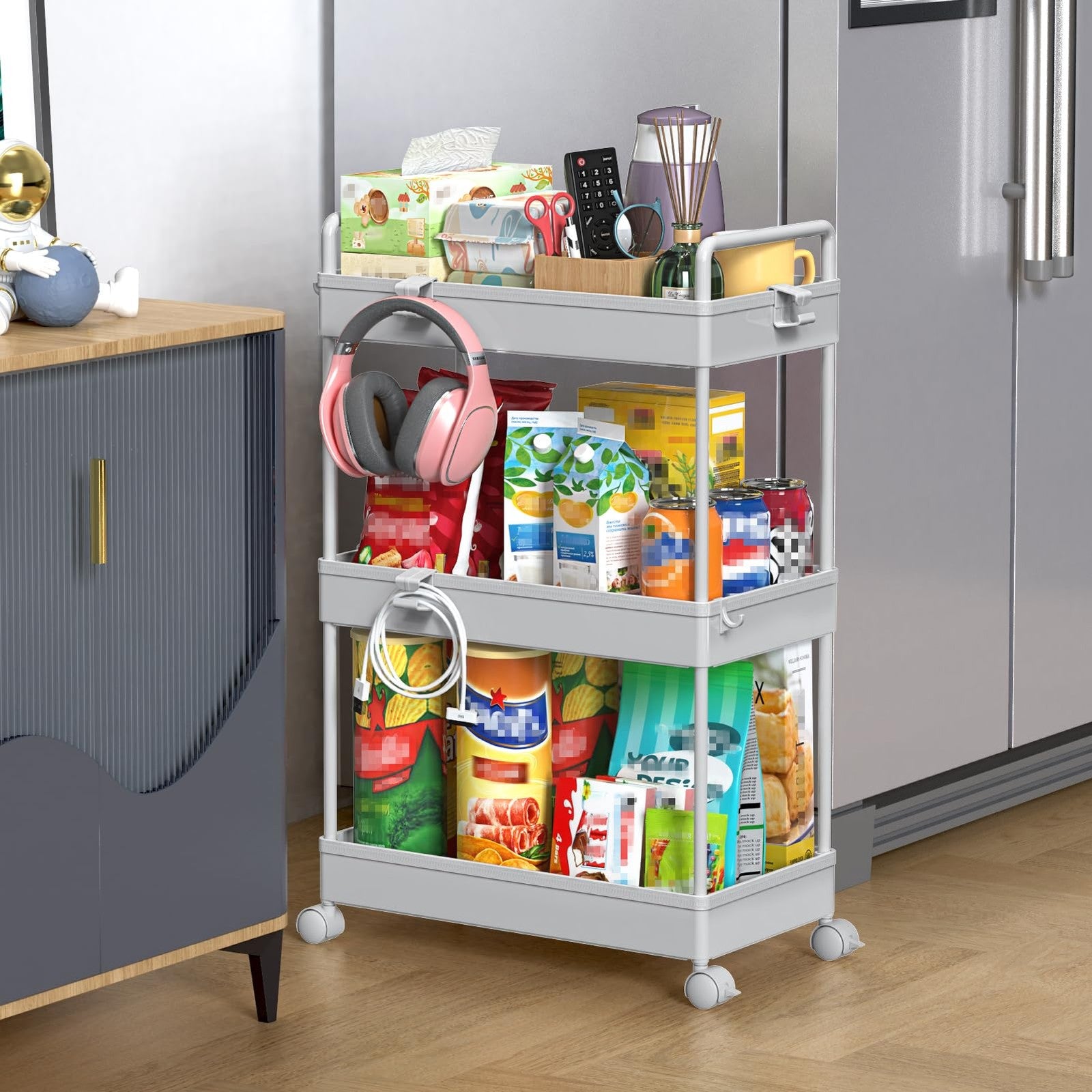 3/4/5 Tier Storage Trolley Cart - Image 5