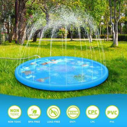 Splash Pad Sprinkler Play Mat Toys - Detail view