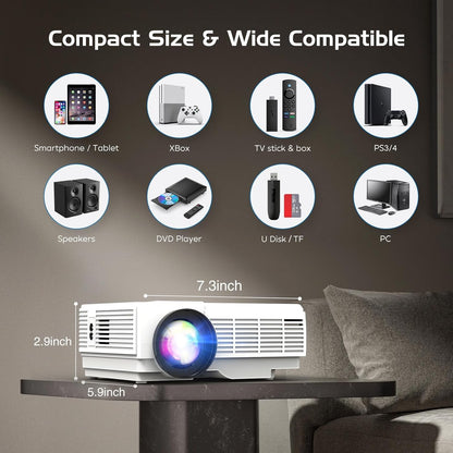 1080p Screen Projector Portable Bluetooth - Image 5