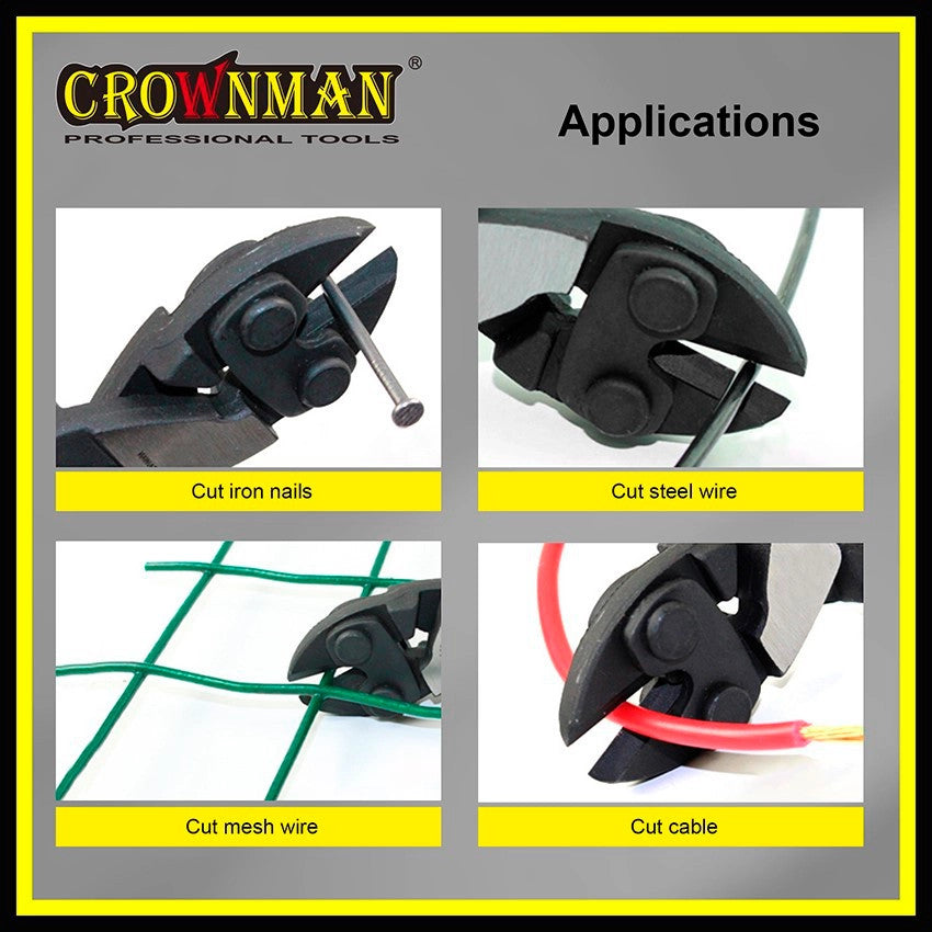 CROWNMAN 8" Mini Bolt Cutter Heavy Duty Wire - product image 5 of 6