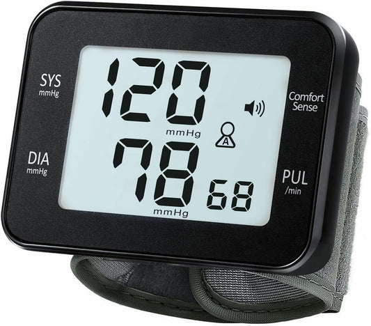 Digital Wrist Blood Automatic Pressure Monitor - Front view