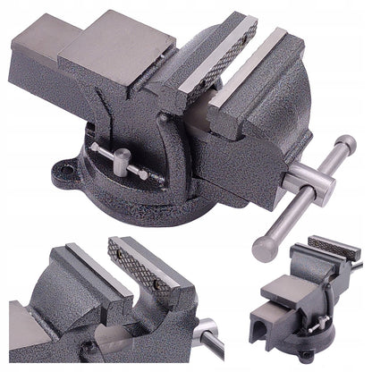 4" Heavy Duty Bench Vice 360°Swivel Base Cast Iron Engineer Clamp Vice Tool UK