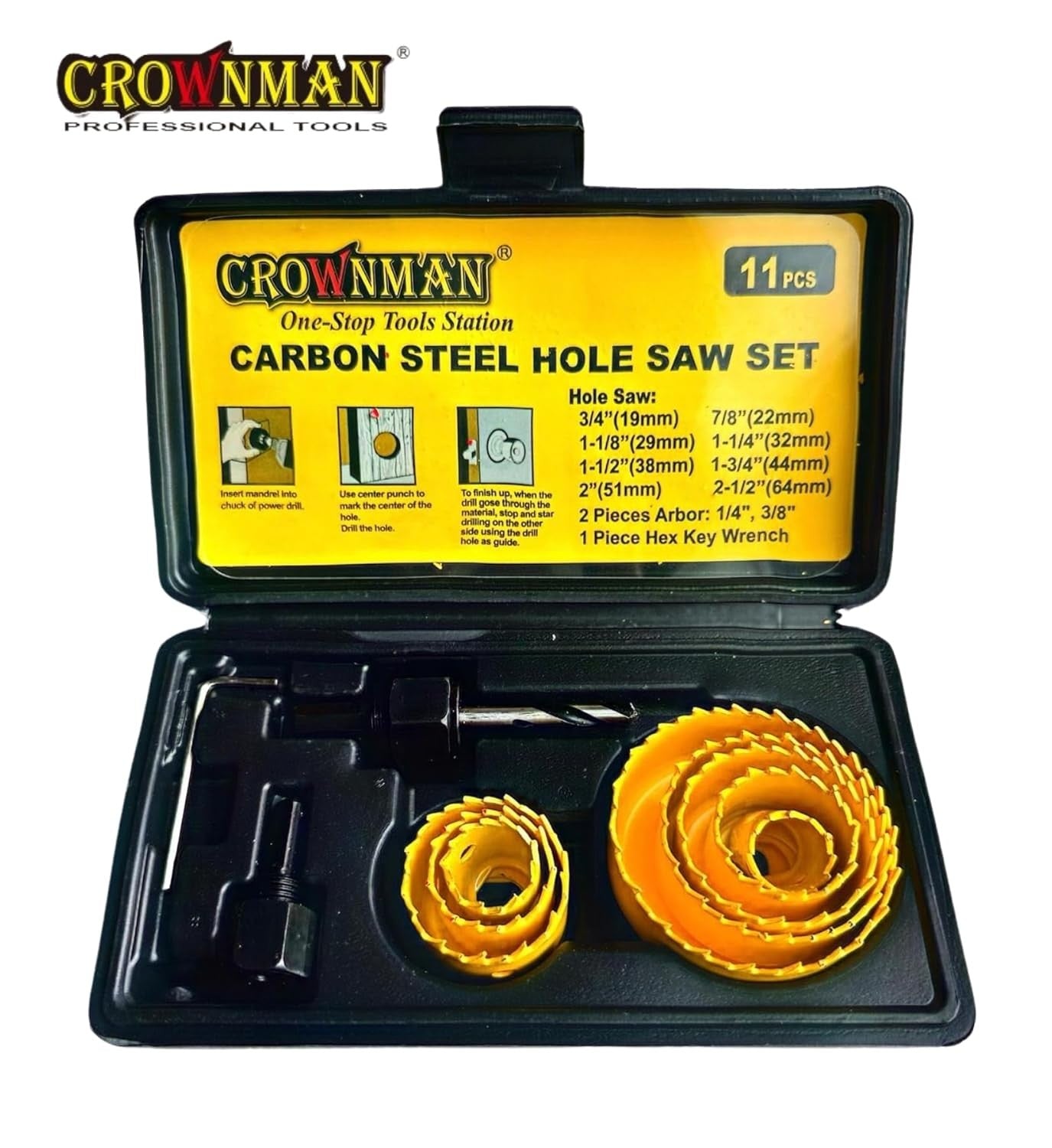 11PCS Hole Saw Bit Kit 19-64mm Circular Round - product image 4 of 6