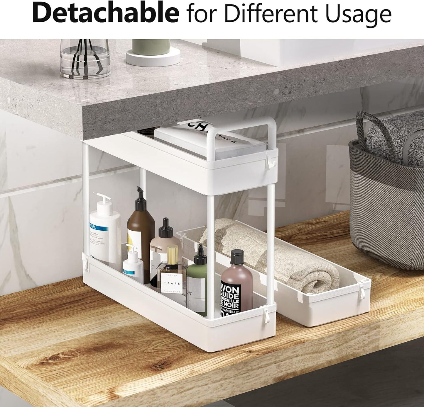 3-Tier Storage Trolley Cart Slide-out - Image 4