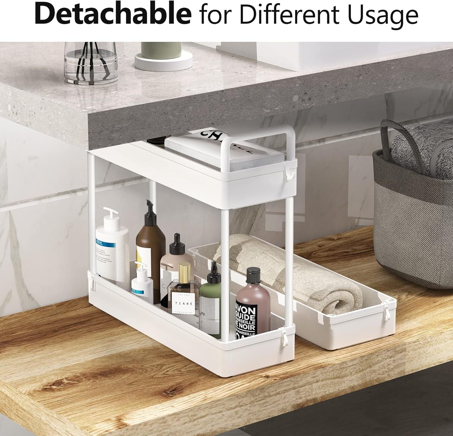 3-Tier Storage Trolley Cart Slide-out - Image 4