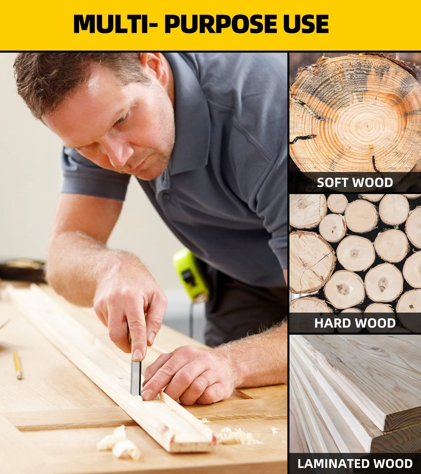 3x Wood Chisels Set Woodworking - Image 4