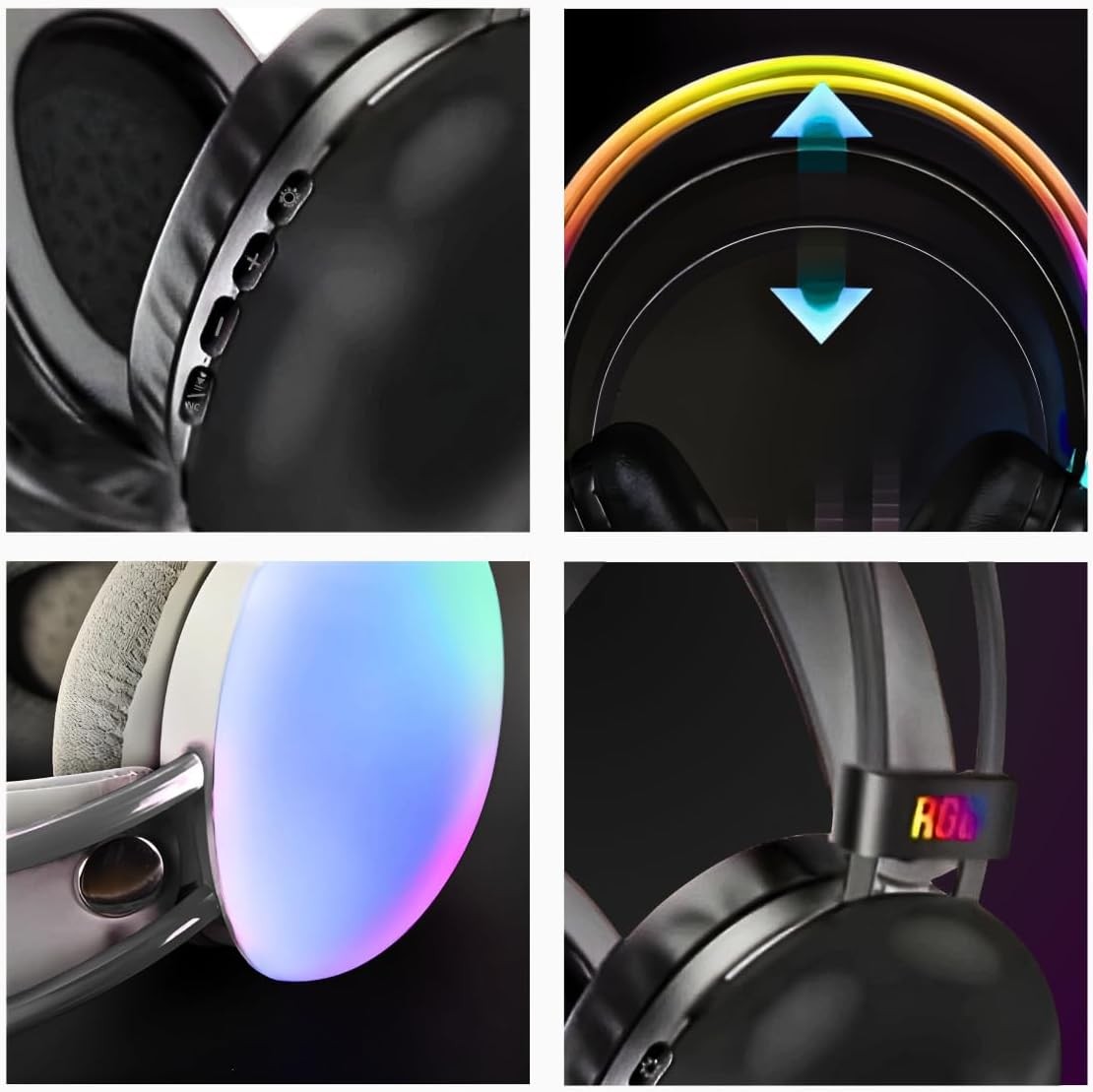RGB Wireless Bluetooth Headphones with - Image 5