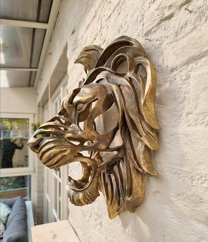 Gold Lion Head Wall Decor - Image 4