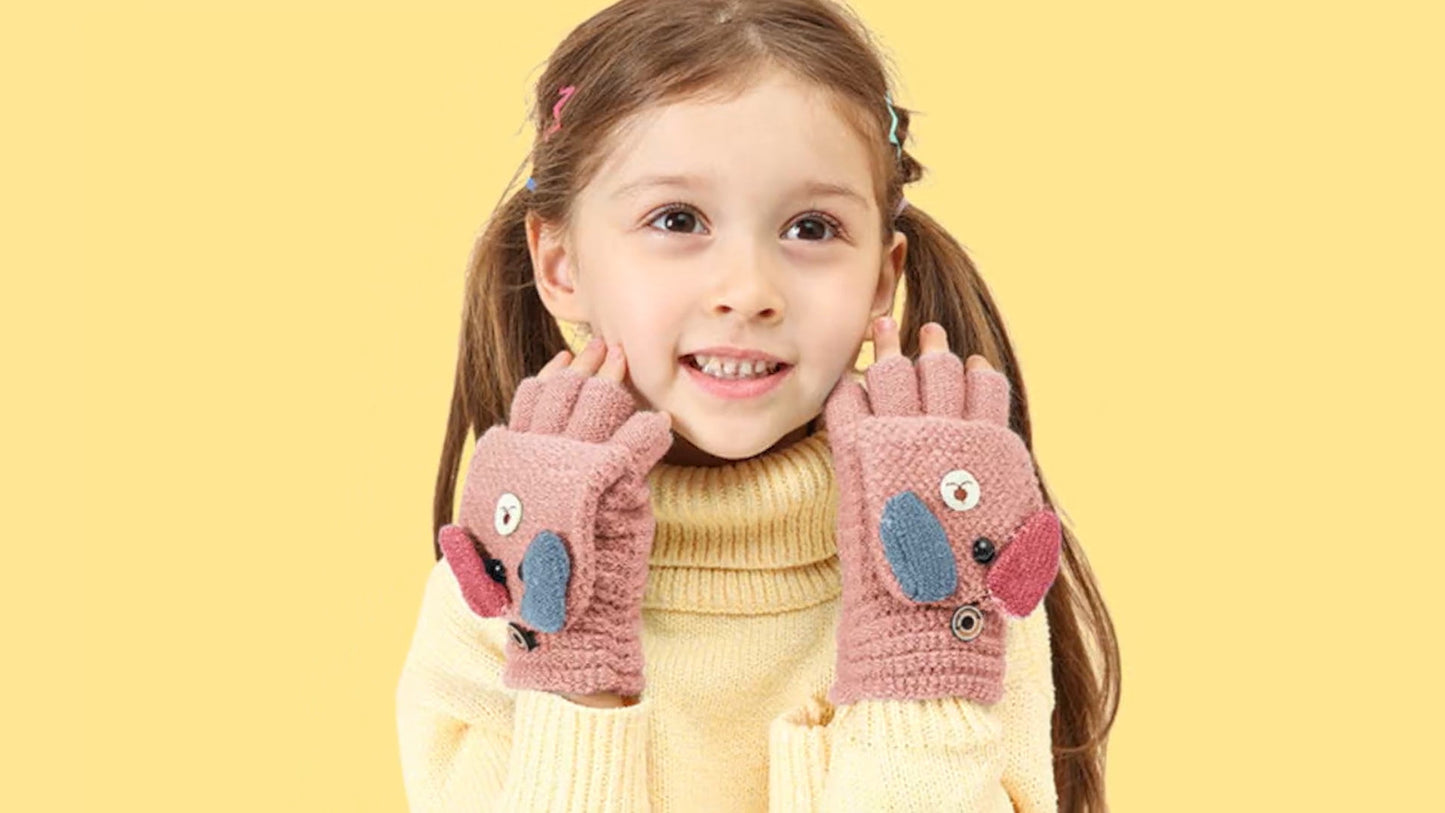 Kids Winter Flip Top Gloves Children - Detail view