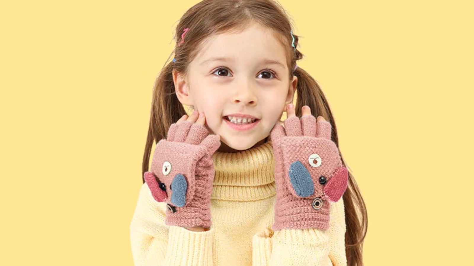 Kids Winter Flip Top Gloves Children - Detail view