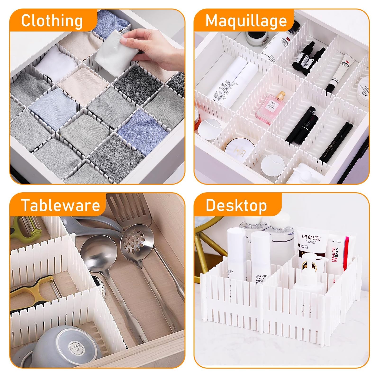 24PCS Drawer Divider Adjustable DIY - Image 5