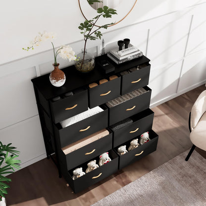 Chest of Drawers Dresser Black - Image 5
