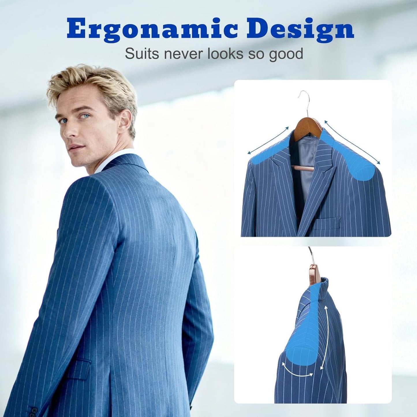 Wooden Suit Coat Hangers Adult - Image 3