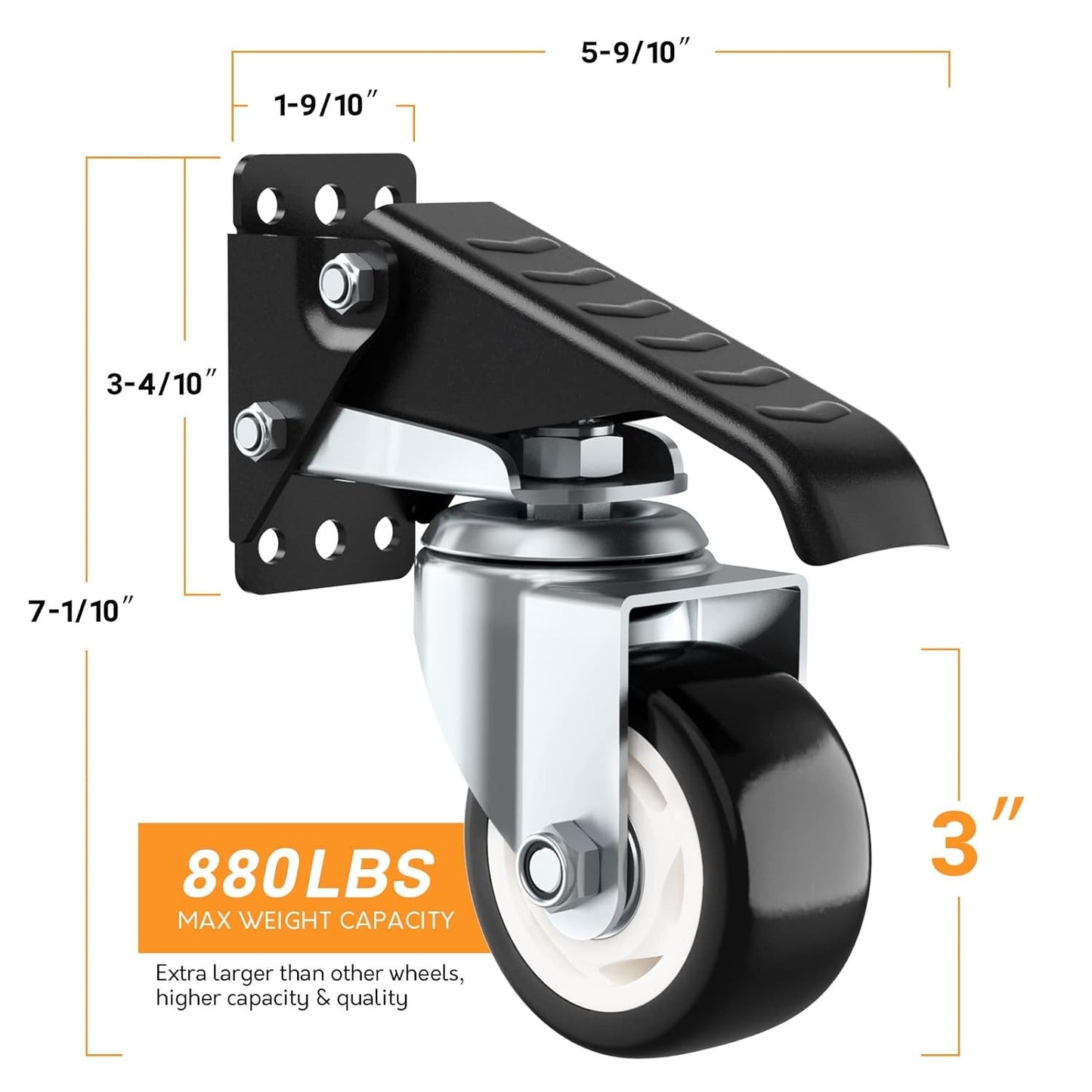 Casters Kit 880 Lbs Heavy - Image 4
