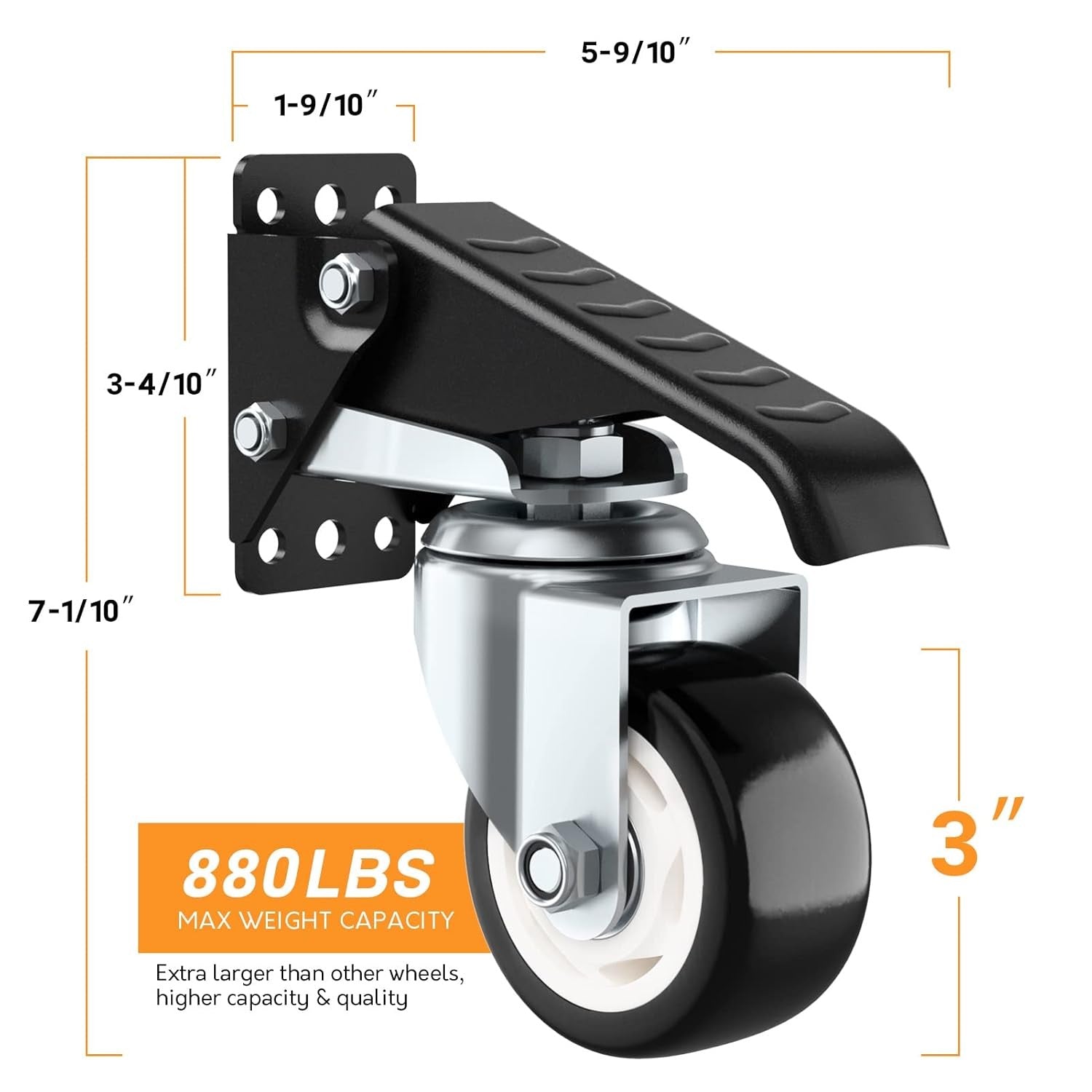 Casters Kit 880 Lbs Heavy - Image 4