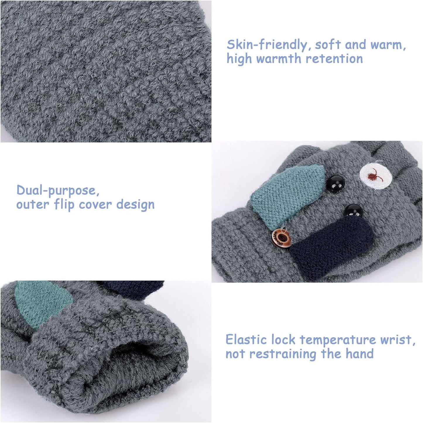 Kids Winter Flip Top Gloves - Image 4