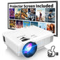 1080p Screen Projector Portable Bluetooth Office - Front view