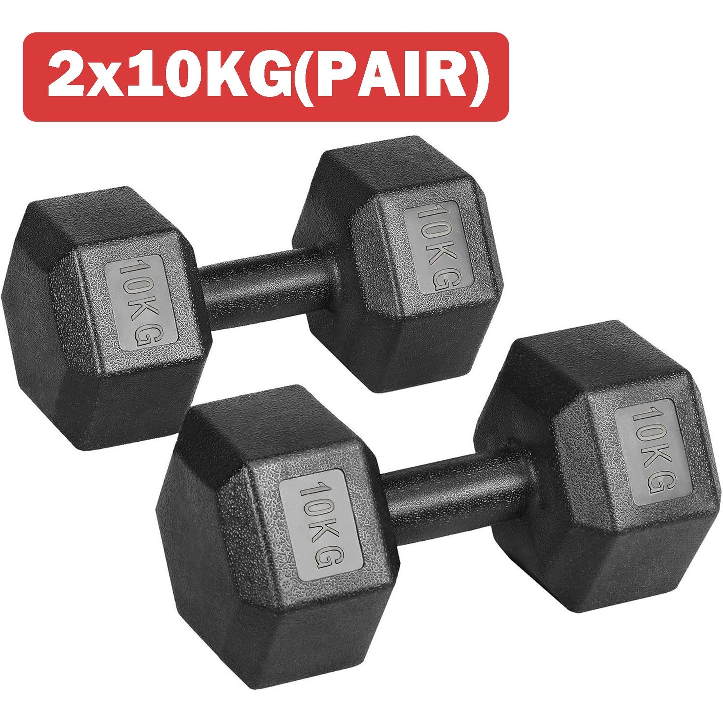 2x2kg/2x2.5kg/2x3kg/2x4kg/2x5kg Hex Dumbbell Weight Set Home Exercise Workout UK