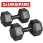 2x2kg/2x2.5kg/2x3kg/2x4kg/2x5kg Hex Dumbbell Weight Set Home Exercise Workout UK