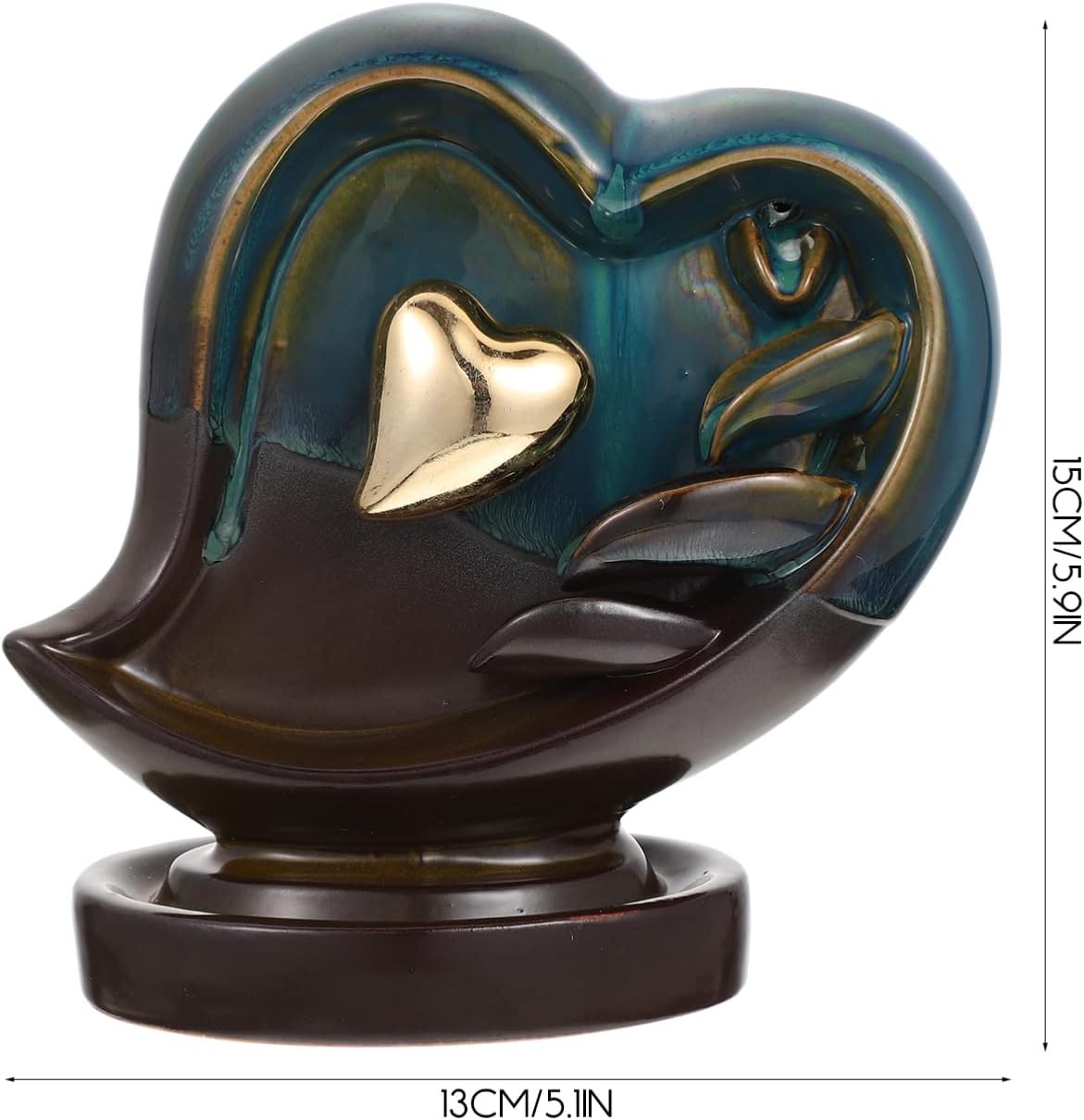 Heart Backflow Incense Burner Ceramic - Image 6