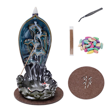 Backflow Incense Burner Holder 60 Cones - Front view