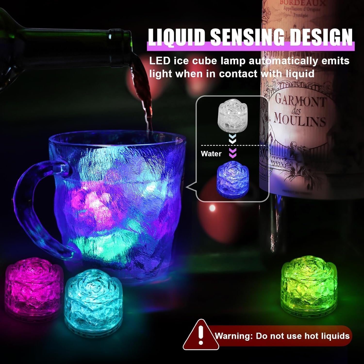 12PCS Roses Bright LED Ice - Image 5