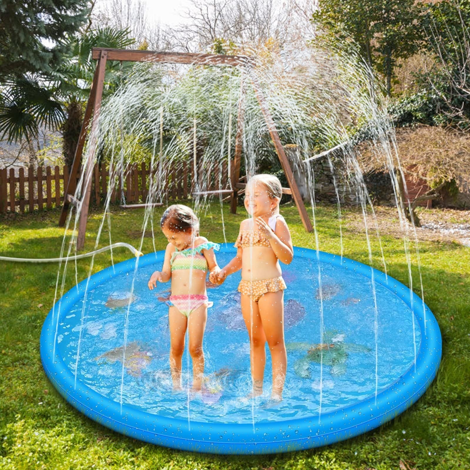 Splash Pad Sprinkler Play Mat Toys - Front view
