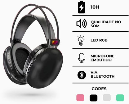 RGB Wireless Bluetooth Headphones with - Image 3